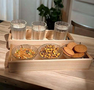 Wooden Beautiful and Useful Double Serving Trays/Tray/Dining Trays