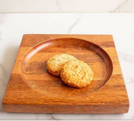 Handcrafted 7" Square Wooden Plater-Rustic Serving dish
