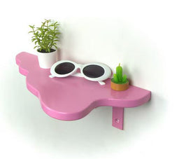 Wavy Shelf - Pastel Pink Shelf, Maximalist Decor, Wall Mounted Shelf, Colorful Home Decor