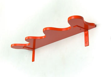" Kartell Lovely Rita Red Wavy Wall Shelf -Modern , Chick Storage Solution"(8"D X 16" L)